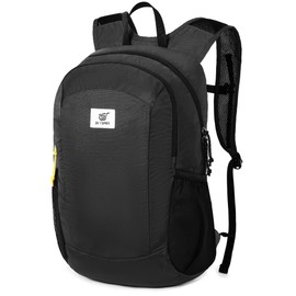 SKYSPER ISHELL16 Flatbar Lightweight Hiking Backpack with RFID Security Daypack for Outdoor & Hiking Unisex Backpack, black, Rucksack Backpacks