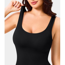 Gotoly Shapewear Women's Tummy Control Strong Shaping Body Shaper High Elasticity Shaping Bodice Body Seamless Shaping Bodysuits Waist Cincher Sculpting Bodysuit, black