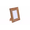 indoStrides Hand Carved Mango Wood 5x7 Picture Frame with Real