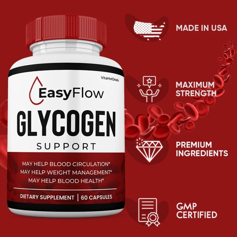 EasyFlow Glycogen Support Pills, Easy Flow Capsules Blood Support (5