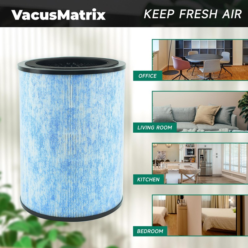 2 Pack AP300 3-in-1 H13 True Replacement Filters Compatible with