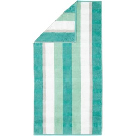 Cawö Home Hand Towels Noblesse Stripe 1087 Emerald 44 Guest Towel 30 x 50 cm