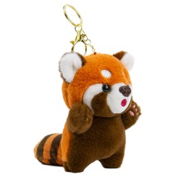 WEIGANGFANG Cute Plush Red Panda Keychains Kawaii Accessories Decorative Pendants for Backpacks Gifts for Women (Ailurus Fulgens)