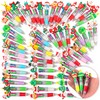 HNSYYF 60 Pcs 4-in-1 Multicolor Christmas Pens for Kids -
