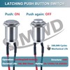 DMWD 5pcs 12mm Latching Push Button Switch High Round Head