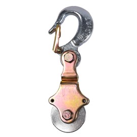 HI-GEAR Wire Rope Pulley Block 1 Ton (2,200 LBS) Working Capacity, Swivel Eye, Hoist Hook, Snatch Block Anodized, Compatible Rope Size Up to 5/16".