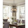 JHLBYL Black and Gold Chandelier: 6-Light Geometric with Reinforced Center