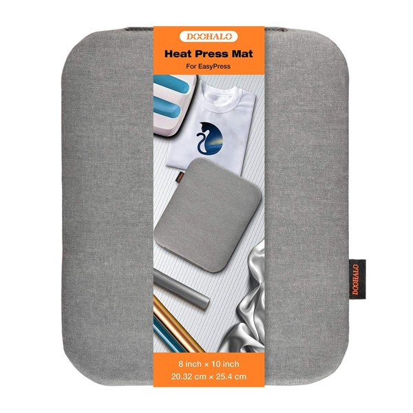 DOOHALO Heat Press Mat for Cricut EasyPress (8"x10"),Double-Side Iron-on Mat