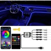 Car LED Interior Strip Lights, TEKSHINNY RGB Car Interior LED