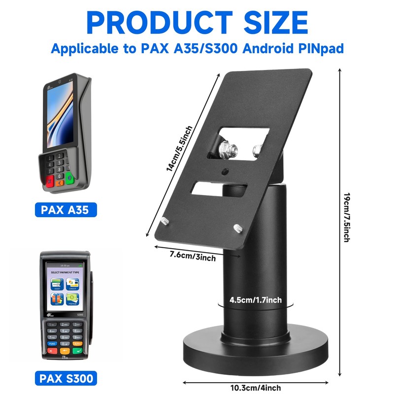 Homakover Credit Card POS Terminal Stand for Pax A35, Pax