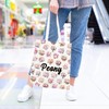JXGZSO Peony Flowers Canvas Tote Bag Flower Lover Gift Peony