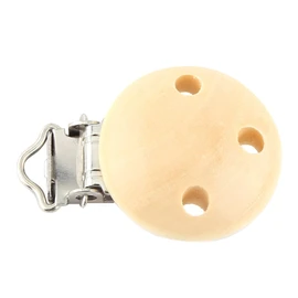 Clip para Chupete Broches para Amuletos Madera Hierro Clip para Troncos Clip Decorativo 3 Agujeros Lindo 10 Piezas Lote Redondo Color para Troncos Adorable Madera Madera Leña