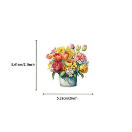 100pcs Flower Stickers for Girl, Cute Floral Aesthetic Waterproof Vinyl Decal for Kids Teen Adult Water Bottle Laptop Phone Computer Skateboard Luggage Notebook (Flower)