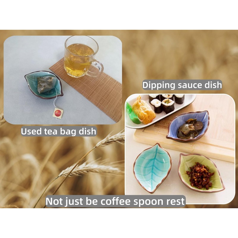 Coffee Spoon and Rest for Coffee Bar Accessories, Leaf Small