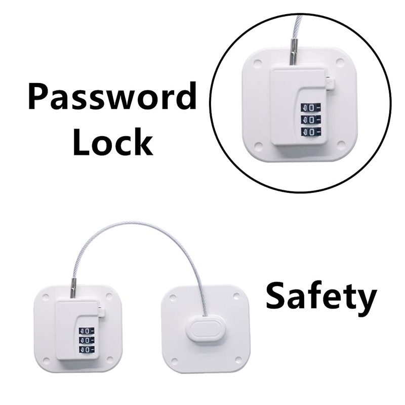 Fridge Code Lock Child Safety Cabinet Latch Stick Cable Window