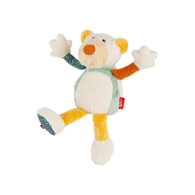 sigikid 43235 Patchwork Soft Toy, Multi-Colour/Polar Bear