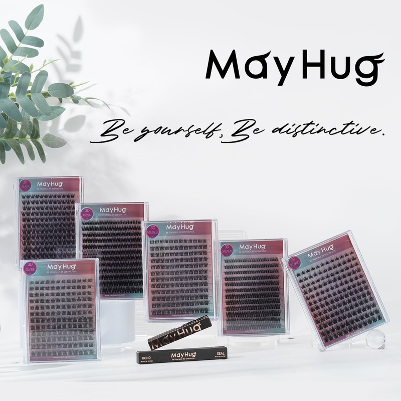 Mayhug Wimpern Extensions 3D Effekt Einzelne Wimpern 144 Pcs D