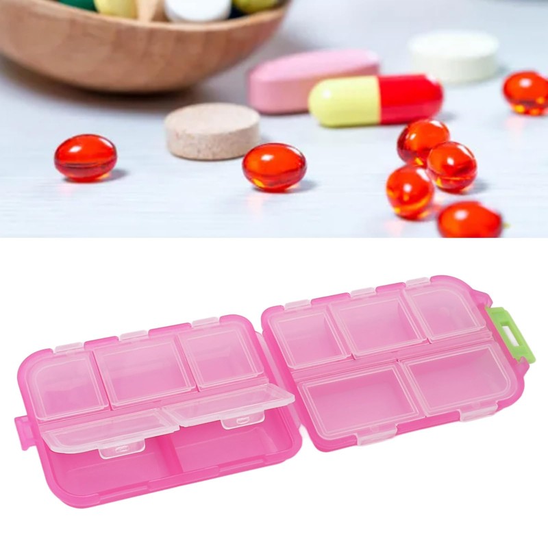 Bag, Compact Box in Plastic, Portable 10 Compartments for Home