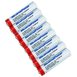 MaximalPower (8 Pack LR03 / AM-4 AAA 1.5V Super Alkaline Batteries - 140 Minutes