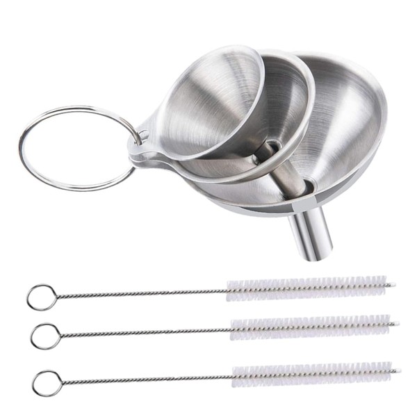 LIFKOME 1 Set Stainless Steel Mini Funnel for Liquid and