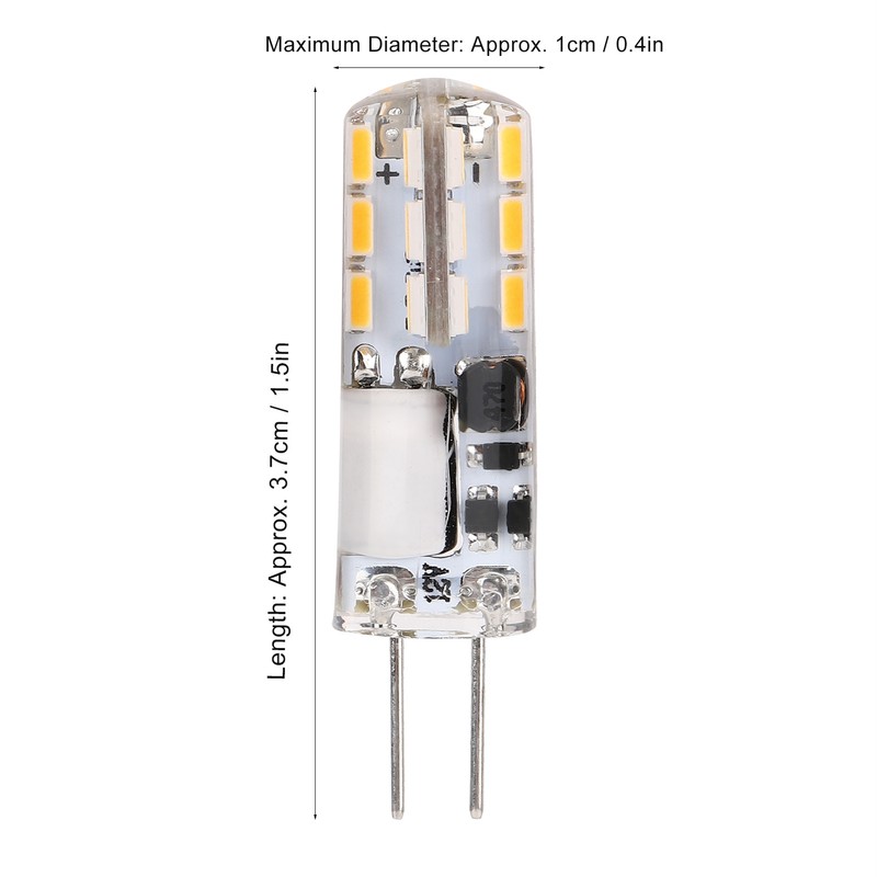 10Pcs G4 LED Bulbs 24LED 1.2W Bi Pin Light Source