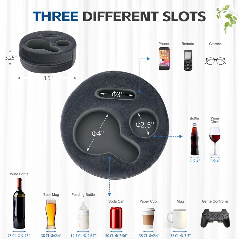 G GOOD GAIN Couch Cup Holder Pillow, Cute Sofa Drink