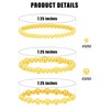 PIPITREE 6Pcs Gold Beaded Bracelet for Women,14K Gold Plated Bead