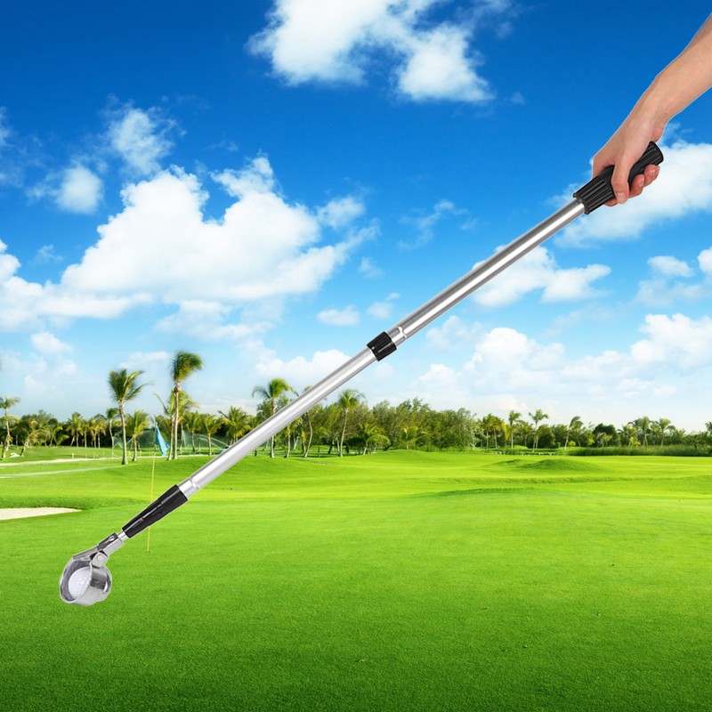 Golf Ball Retriever Telescopic Aluminum Alloy Adjustable Length Prevent Slipping