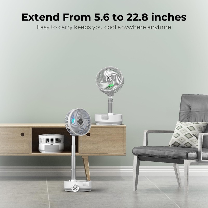 AddAcc 20000mAh Battery Operated Fan, Rechargeable Portable Fan, 112H Run,