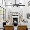 Breezary 72 Inch Ceiling Fans with LED Light Remote Control,
