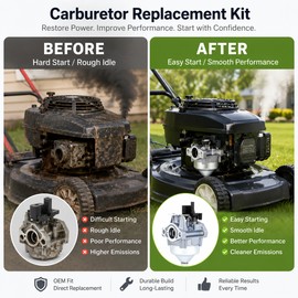 GCV160 Carburetor Kit with Automatic Choke – Replacement Carb for Compatible Honda Lawn Mower Engines