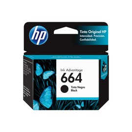 HP Cartucho de Tinta 664 Negra Original, Compatibilidad con Impresora Deskjet 4535, 4675, 3835, 1115, 2135, 3635, 2675, 3775, 3785, 3787, 3789, Rendimiento hasta 120 páginas (F6V29AL)