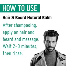 Framesi Barber Gen Hair & Beard Natural Balm, 8.4 fl oz, Rinse-out Beard Conditioner