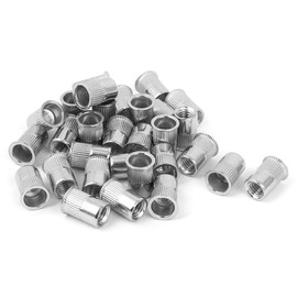 RUOFENG 304 Stainless Steel M8 Silver Tone Knurled Rivet Nut Rivets 30pcs