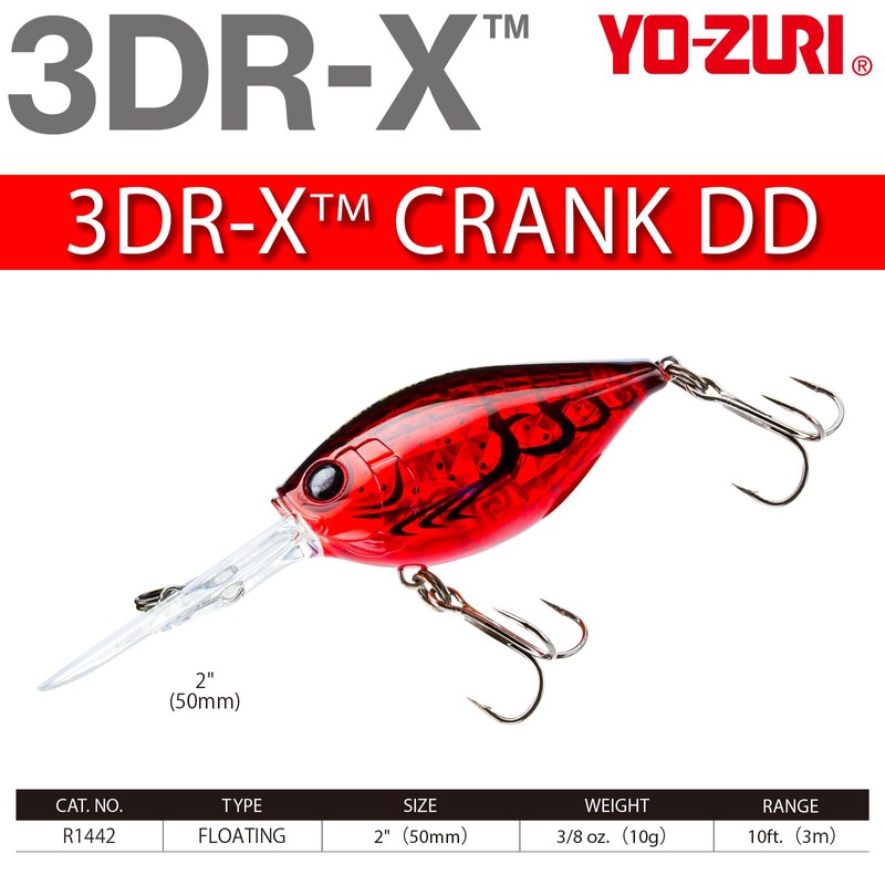 YO-ZURI 3DR-X Crank DD Floating Bass Lure 50mm Color: Matte