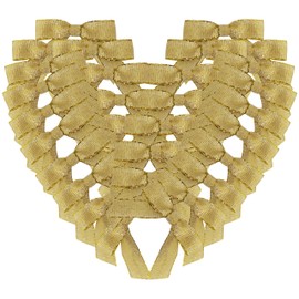 Micomon 50pcs/pak 1-1/2" Mini Metallic Gold Ribbon Bows Without Twist Ties for Crafts Candy Packing Decor Christmas Halloweeen Decoration (W.Gold)