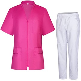 MISEMIYA - Unisex Uniform Scrub Set - Medical Uniform with Top and Pants - 712-8312, Fucisa 68