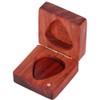 Guitar Pick Wooden Box with 2Pcs Red Rosewood Picks Musical