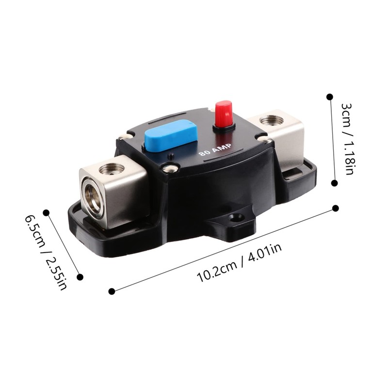 Outanaya 80A Circuit Breaker Auto Reset Fuse Holder for Car