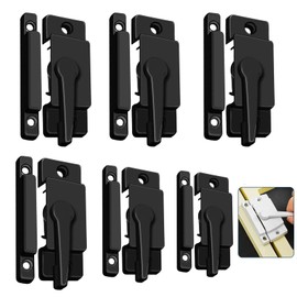Cokritsm Window Sash Locks Black Replacement Window Locks Fits Vinyl, Single or Double and Vertical or Horizontal Sliding Windows for Anti-Theft 6 Pack