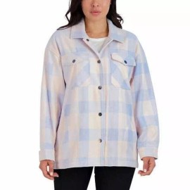 HFX Womens Shirt Jacket Fit Snap Button (Purple, Small) NWT