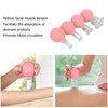 4pcs Glass Face Cupping Set Silicone Lymphatic Drainage Skin Lifting