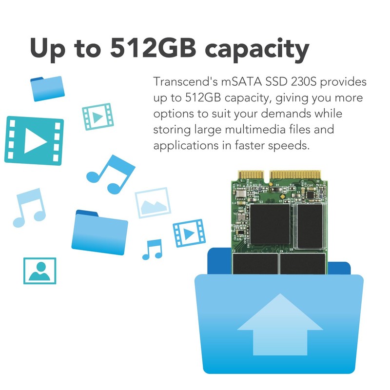 Transcend MSA230 128GB mSATA SSD with Dram Cache, Up to