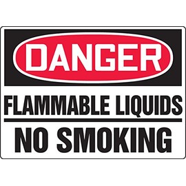 Accuform "Danger Flammable Liquids - No Smoking" Safety Sign, Accu-Shield™, 10 x 14 Inches (MCHL078XP)