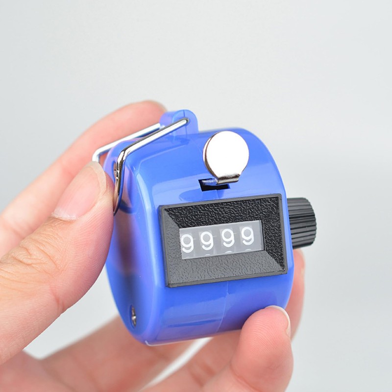 6 Pack Handheld Tally Counter,4 Digit Number Count Clicker Counter,Round