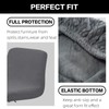 LAGAHS 2PCS Bar Stool Covers, Dark Gray Stretch and Removable
