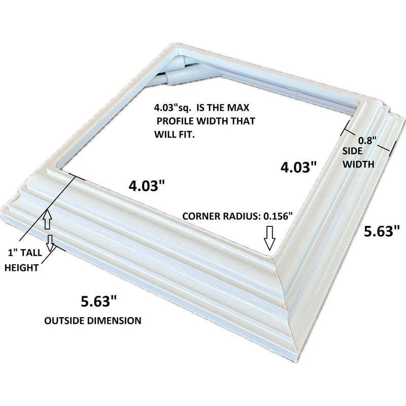 4 x 4 inch Vinyl Two-Piece, Split Style Post/Sleeve Base