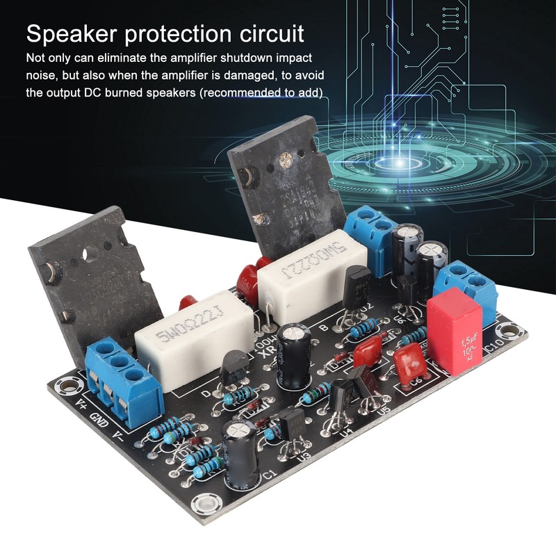 Power Amplifier Board Mono High Power 2SC5200 2SA1943 Quiet 100W
