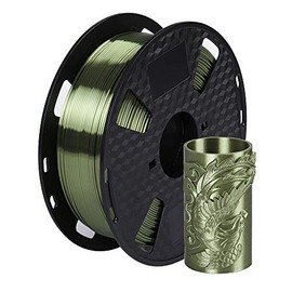 Silk Green Bronze PLA 3D Printer Filament 1.75 mm 1KG 2.2LBS Spool 3D Printing Material CC3D Shine Silky Shiny Metallic Metal Gold Silver Copper Bronze PLA Filament Silk Bronze Color