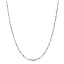 14" Sterling Silver 2.25mm Figaro Chain Necklace